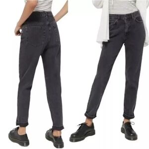BDG Relaxed Straight Mid Rise Jeans In Washed Out Black Size 27